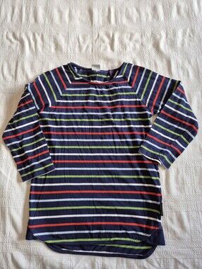 Polarn O Pyret girls size 110/116 or 4-6 years striped long sleeve shirt VGUC